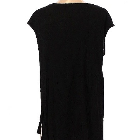 Vince Camuto Black Cap Sleeve Tee S - Picture 2 of 4